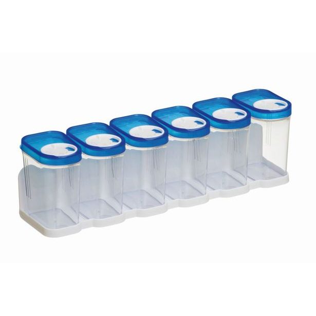 dóza 0,30l sada 6ks s poličkou, plast