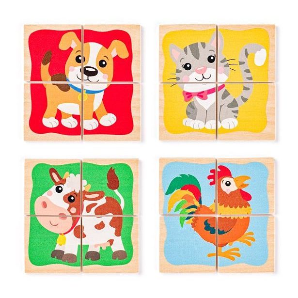 WOODY Minipuzzle - Zvířátka
