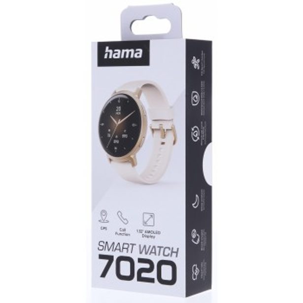 Hama 7020, smart hodinky, GPS, AMOLED 1,32", telefonování, hlas. asistent, IP68/3 ATM