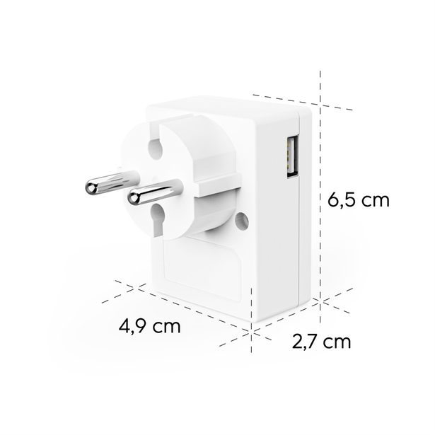 Hama noční/orientační LED světlo, do zásuvky, 1x USB-A, 1x USB-C, soumrakový senzor