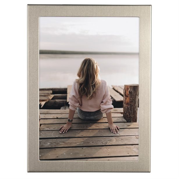 Hama portrétový rámeček RIVA, 13x18 cm, titanová