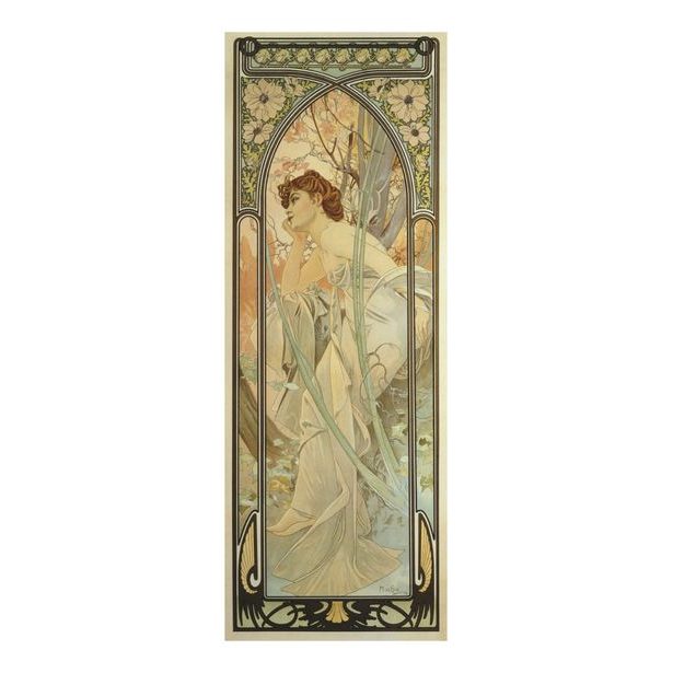 Pohled Alfons Mucha – Evening Cont., dlouhý Baagl