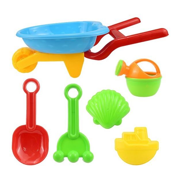 Plastica Hračky na písek - Sada báboviček v mini kolečku, 5 ks