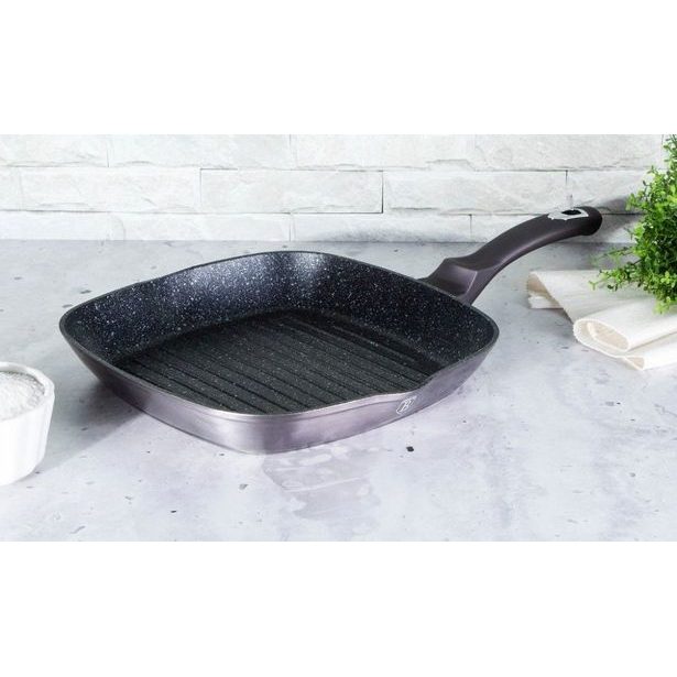 BERLINGERHAUS Pánev grilovací s mramorovým povrchem 28 cm Carbon PRO Line BH-6901