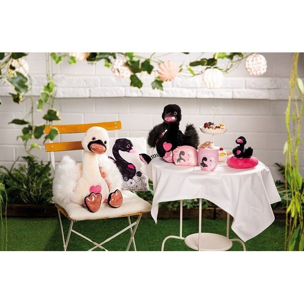 NICI NICI polštář Love Černá Labuť 30x30cm, GREEN