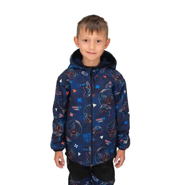 ESITO | Dětská softshellová bunda DUO Play and go - modrá / 110