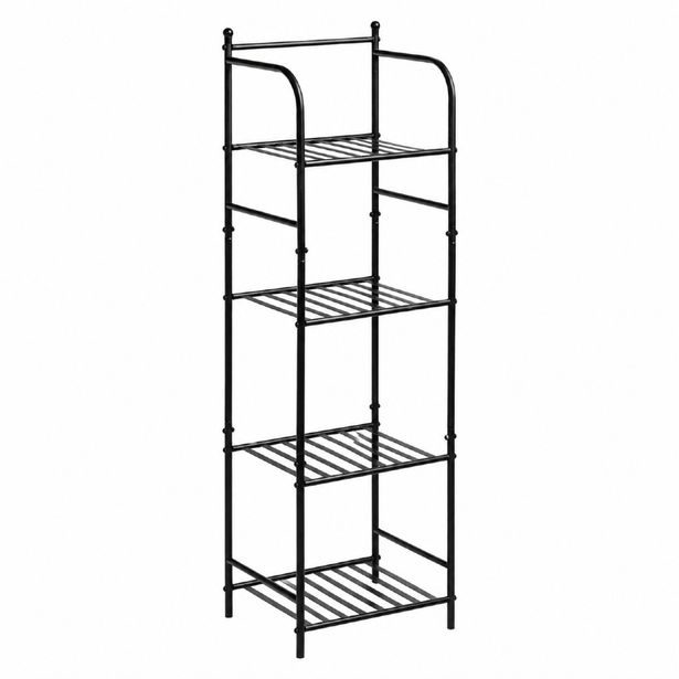 H & S COLLECTION Regál kovový 33x27x115 cm černá KO-DD1001500