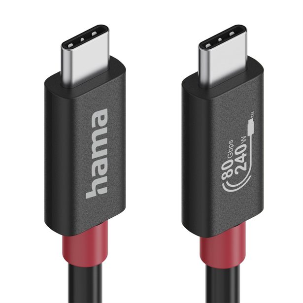 Hama USB-C kabel USB4, 1 m, 80 Gb/s, 240 W