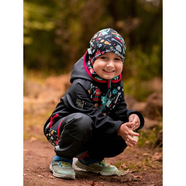 Unuo, Batolecí softshellové kalhoty s fleecem Street Strong, Černá