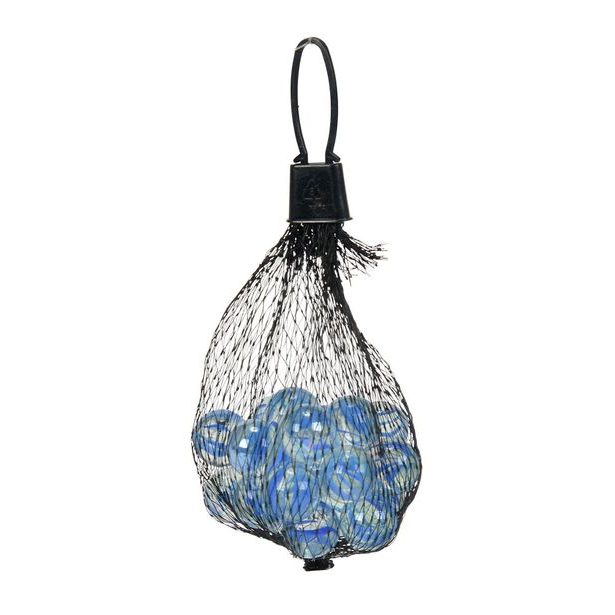 Skleněné kuličky v síťce, 6 druhů, 20DP