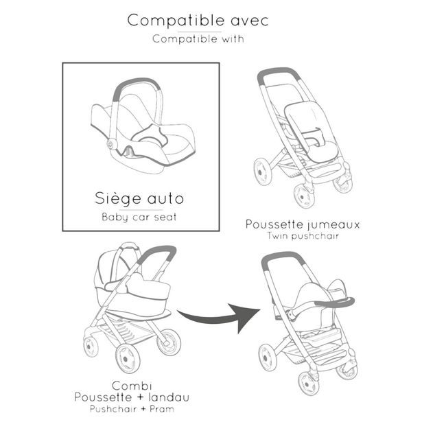 Autosedačka Maxi-Cosi pro panenky béžová