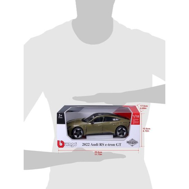 Bburago 1:18 Plus - 2022 Audi RS e-tron GT - Tactical Green