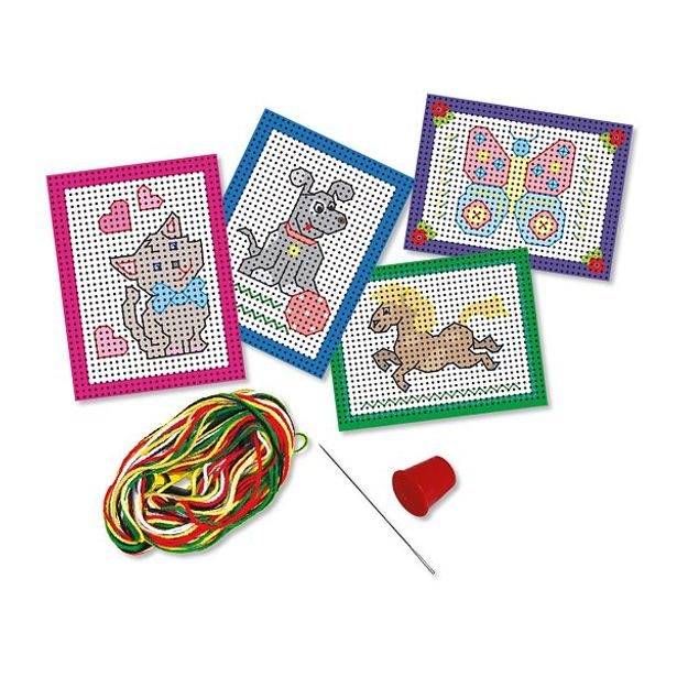 Vyšívací souprava s barevnými předlohami