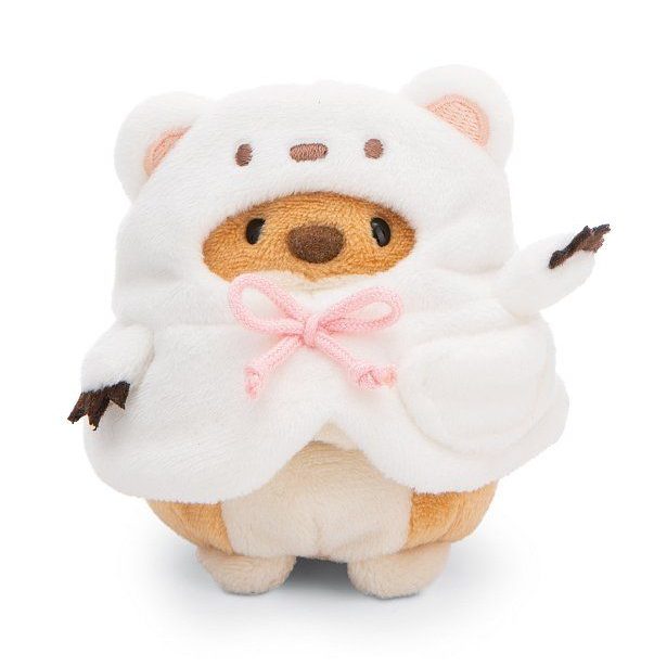 NICI NICI plyš MyMochi Pejsek Hiro 8cm v kostýmu ledního medvěda a bubble tea,set dár. bal. 8,5x6,5x10cm