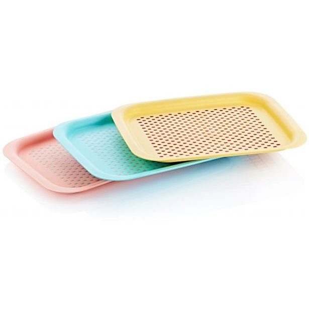 podnos 36x27cm,obdél. MIX barev, protiskluz.,plast