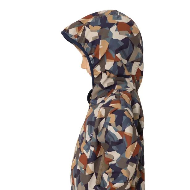 ESITO Dětská jarní softshellová bunda DUO Geometrics - béžová / 86