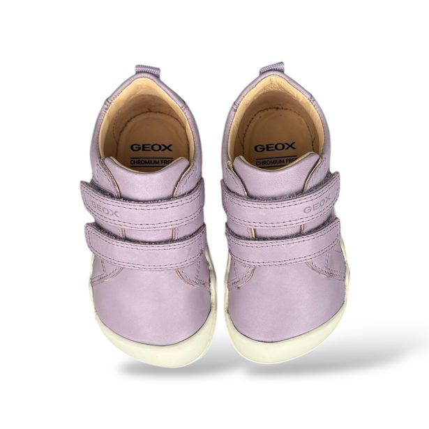 Fialové dívčí barefoot tenisky Geox Steppieup