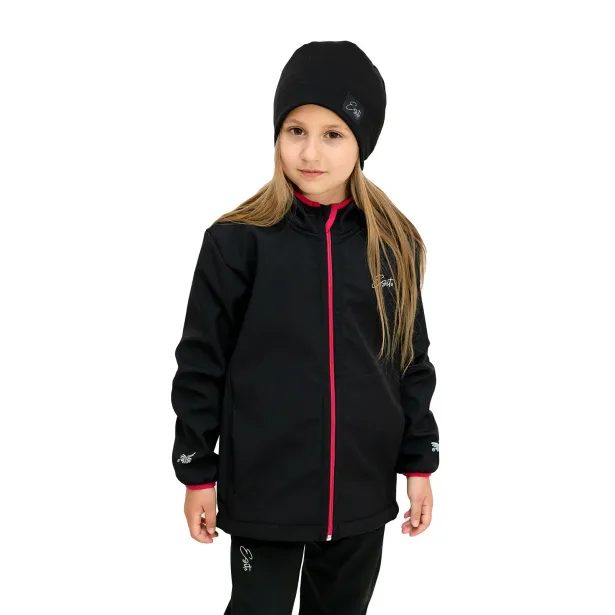 ESITO Dětská softshellová bunda DUO Raspberry pink - černá