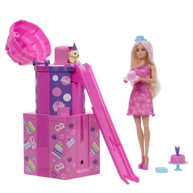 Barbie PARTY REVEAL Barbie se skluzavkou herní set