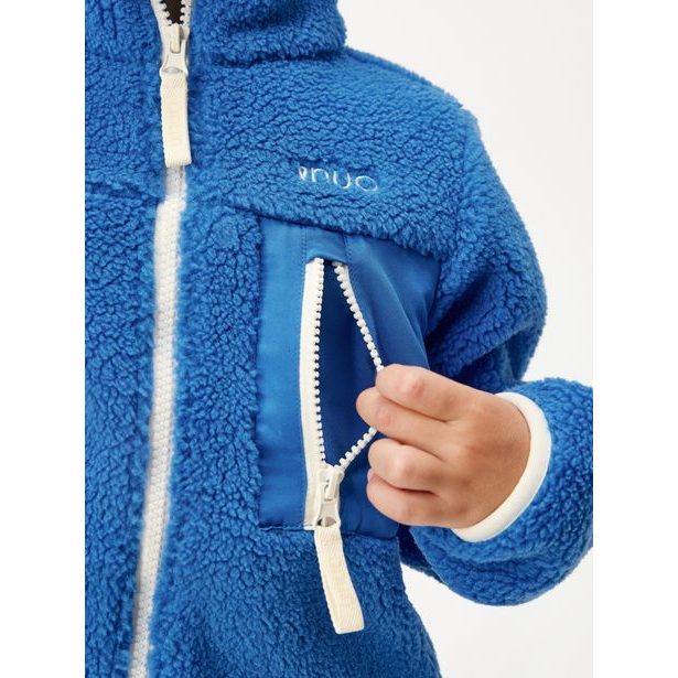 Dětská fleecová bunda Teddy, Sytě modrá