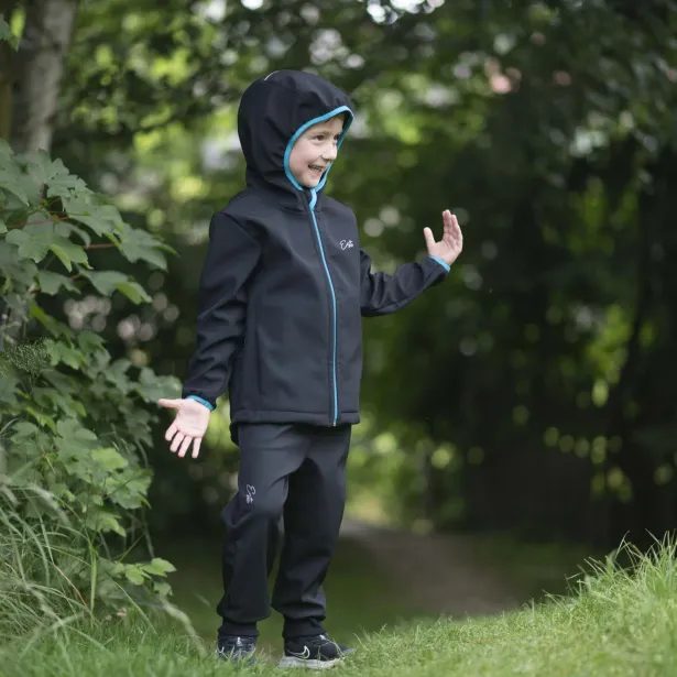 ESITO Dětská softshellová bunda DUO Turquoise - černá