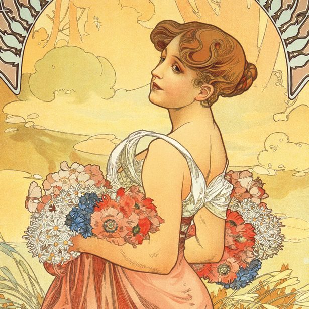 Poznámkový kalendář Alfons Mucha 2023, 30 × 30 cm Baagl