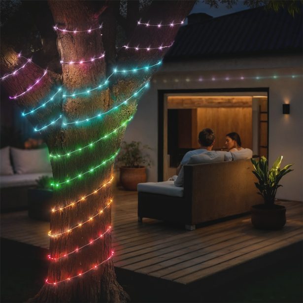 Hama SMART WiFi světelný řetěz, 100 LED, venkovní/vnitřní použití, nastavení barev, stmívání, 10 m