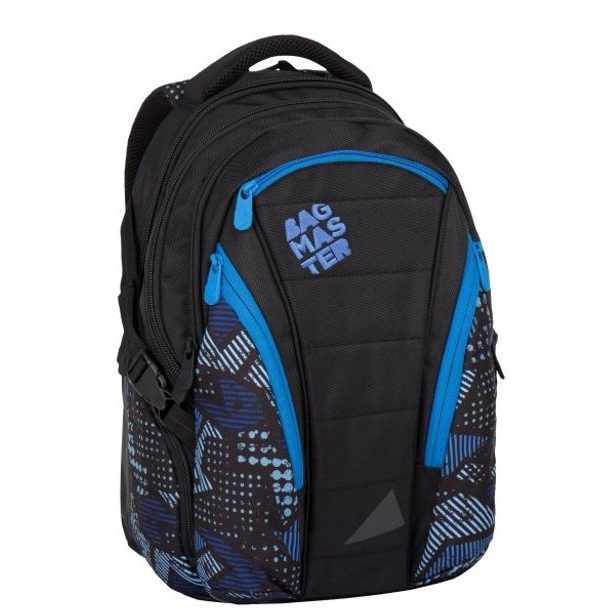 Studentský batoh pro kluky Bagmaster BAG 7 E BLACK/BLUE