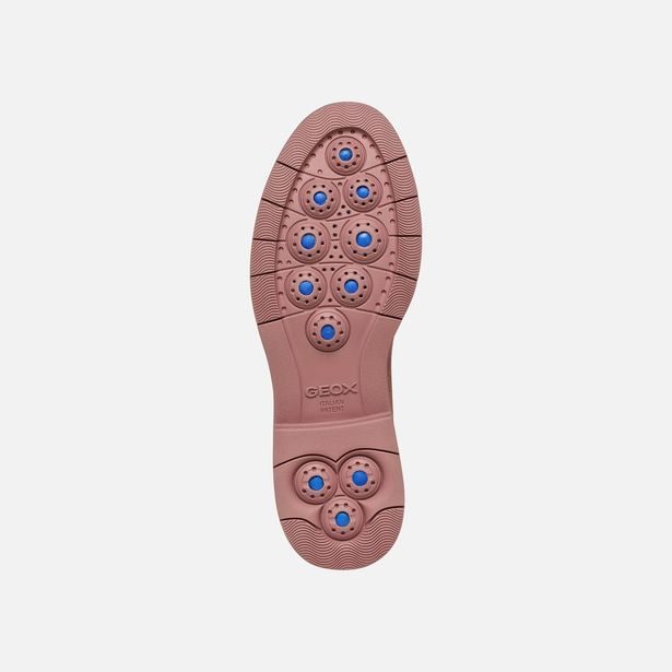 Starorůžové dámské mokasíny Geox Spherica EC1 B