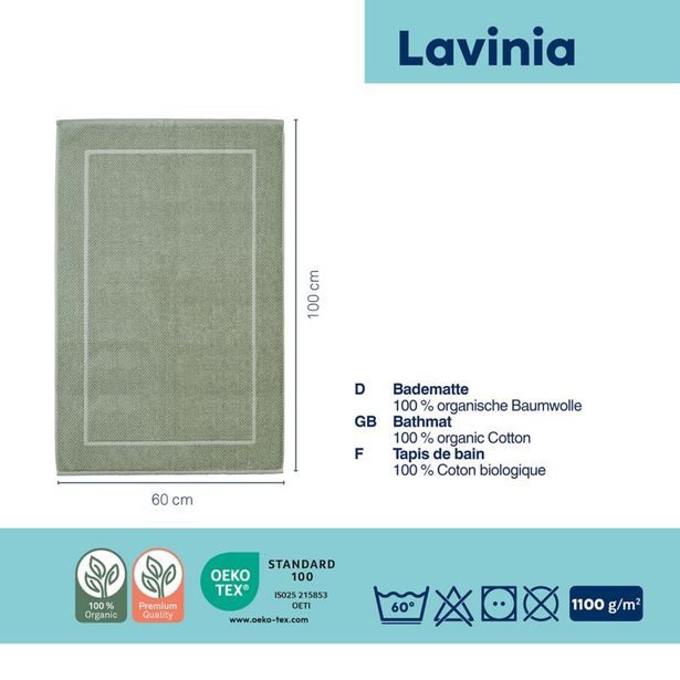 KELA Koupelnová předložka LAVINIA 100% biobavlna světle šedá 60x100 cm KL-23911