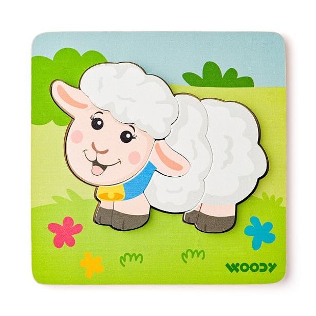 WOODY Puzzle Baby - ovečka