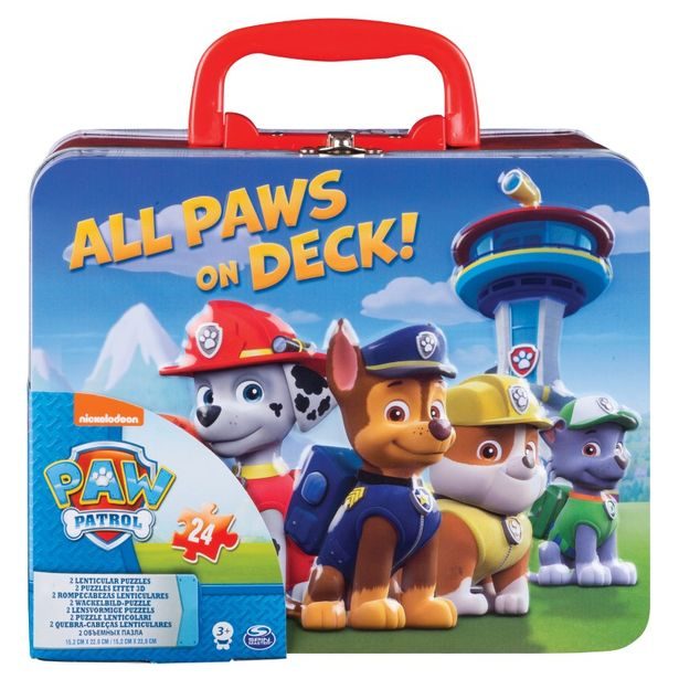 PAW PATROL PUZZLE V PLECHOVÉM KUFŘÍKU