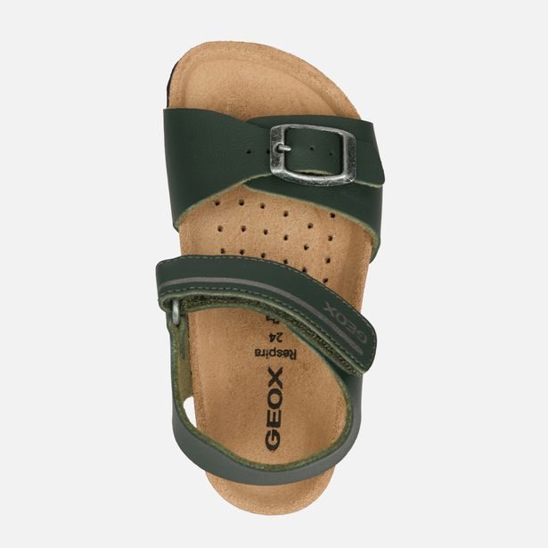 Khaki chlapecké sandály Geox Chalki