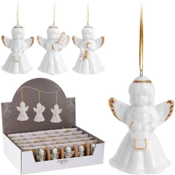 anděl 6 cm, závěs, 3druhy