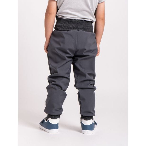 Unuo, Batolecí softshellové kalhoty s fleecem Street, Tm. Šedá