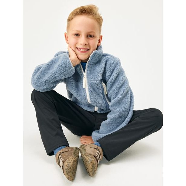 Unuo Dětská fleecová bunda Teddy, Modrá