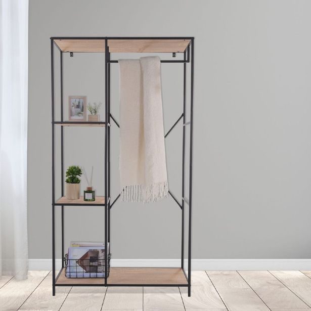 HOMESTYLING Police s věšákem 170 cm KO-NB1510450