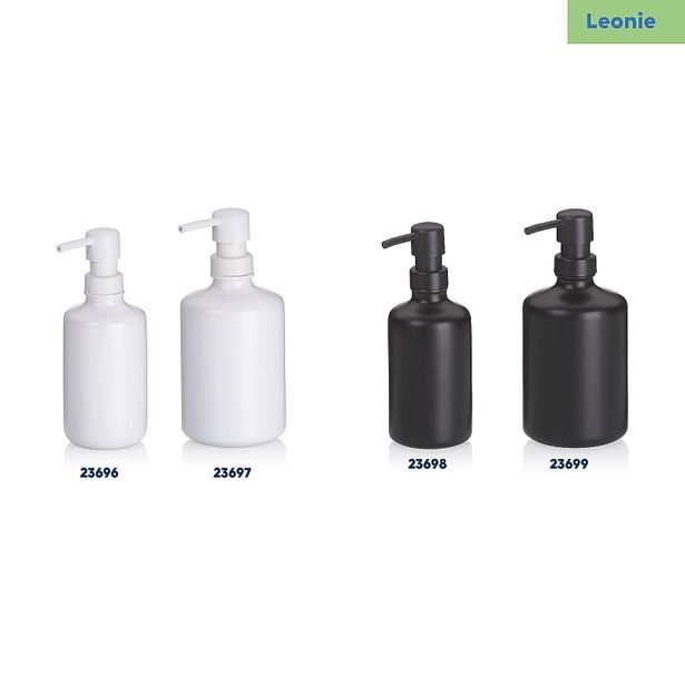 KELA Dávkovač mýdla Leonie keramický bílý 20,0 cm 8,5 cm 500,0 ml KL-23697