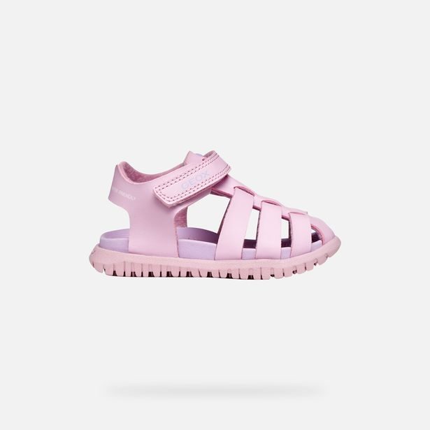 Růžové dívčí sandály Geox Sandal Fusbetto