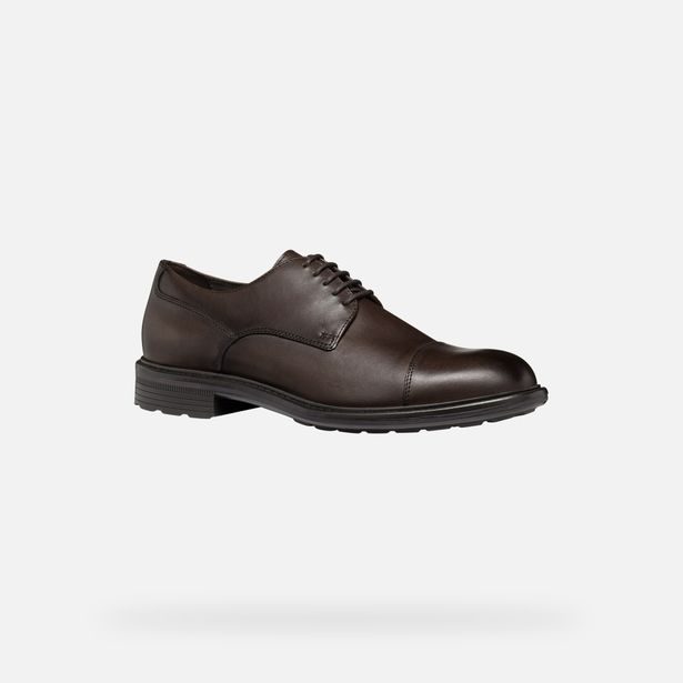 Tmavě hnědá pánská společenská obuv Geox Walk Pleasure