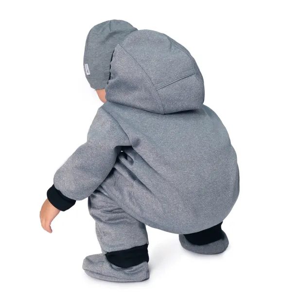 ESITO Rostoucí softshellová kombinéza s fleecem Šedý melír - šedá