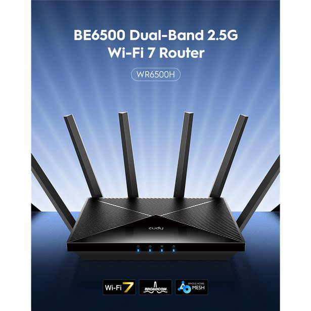 Cudy BE6500 Wi-Fi 7 Mesh 2.5G router (WR6500H)