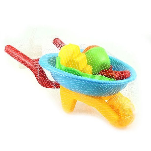 Plastica Hračky na písek - Sada báboviček v mini kolečku, 5 ks
