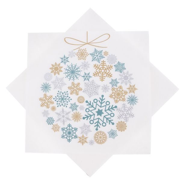 O Ubrousek papír baňka 20 ks 33x33 cm zelená