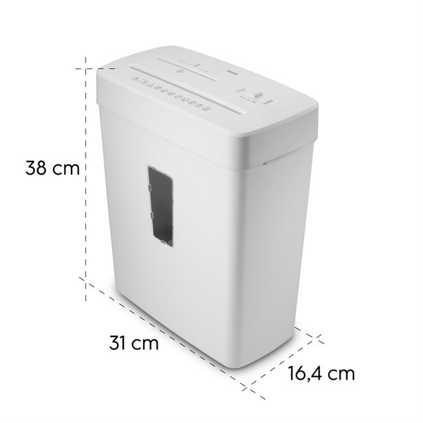 Hama Prime M50CD-W, skartovačka, micro řez, 5 listů, bezpečnostní úroveň P5 T2 E2 O1, bílá