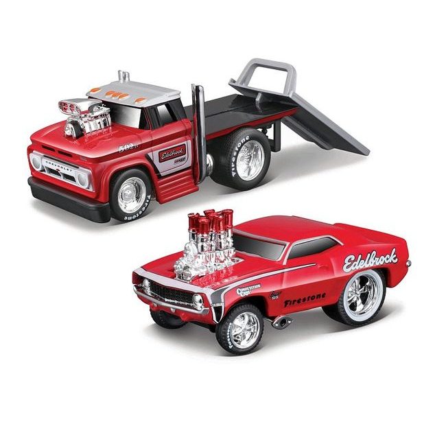 Maisto Maisto - Muscle Transports - 1966 Chevrolet C60 Flatbed 1969 Chevrolet Camaro SS, 1:64