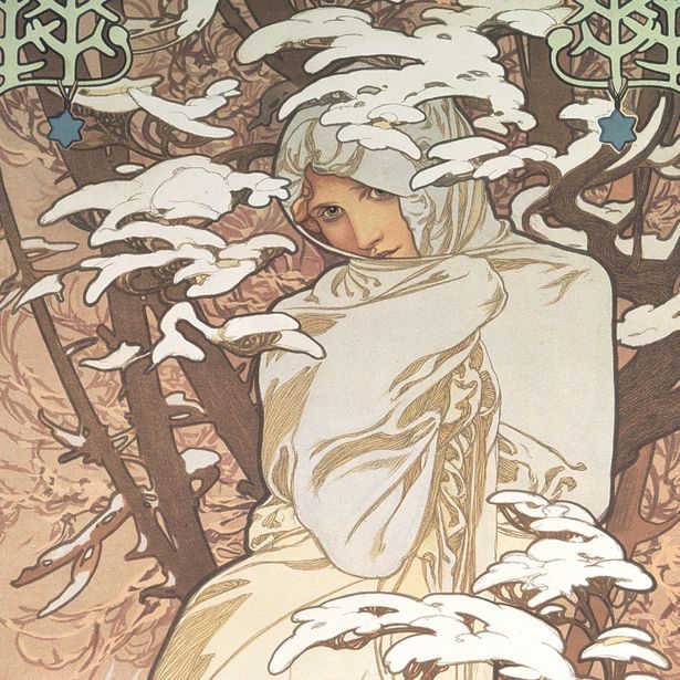 NOTIQUE Poznámkový kalendář Alfons Mucha 2027, 20 x 20 cm