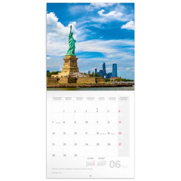 NOTIQUE Poznámkový kalendář New York 2027, 30 x 30 cm
