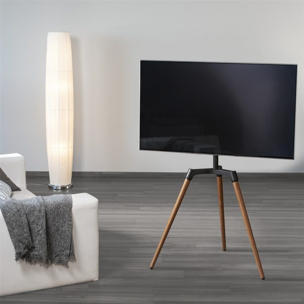 Hama podlahový TV stojan Real Wood, 400x400, dřevo