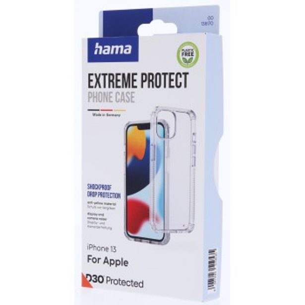 Hama Extreme Protect, kryt pro Apple iPhone 13, materiál D3O®, nežloutne, průhledný